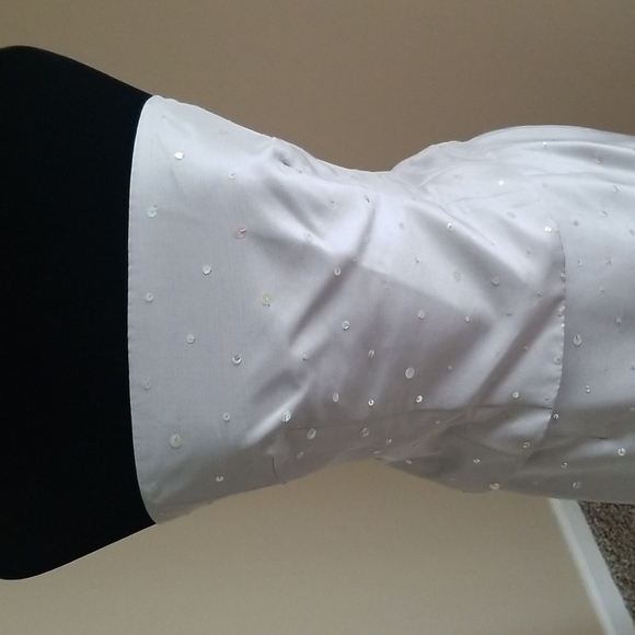 Vintage Silver Gray Sequined 3 Piece Ann Taylor  Jacket, Skirt and Bustier - Picture 2 of 8